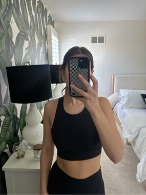 Black High-Neck Crop Tank Top
